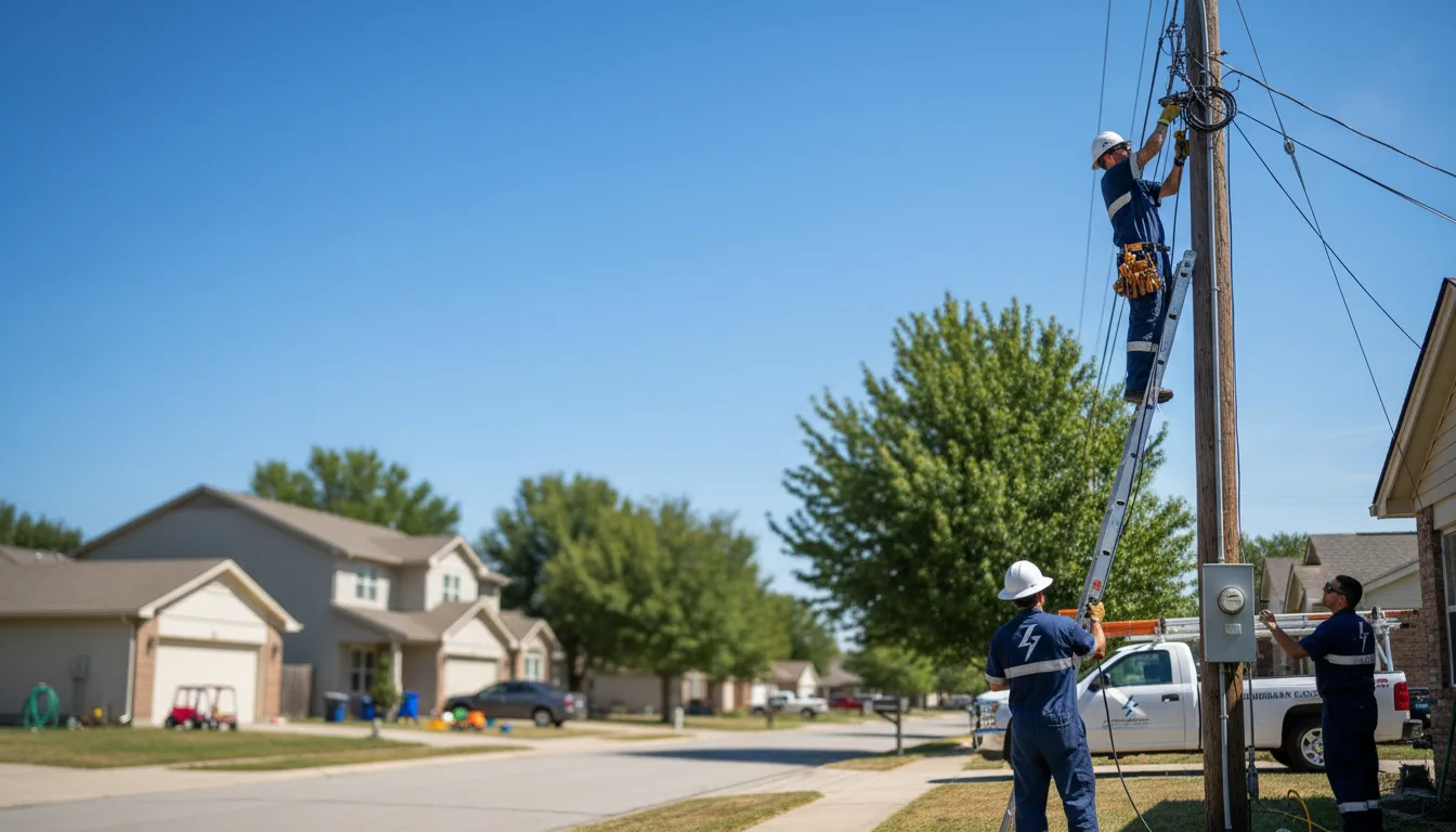 Residential electrician providing installation services in Mankato, KS